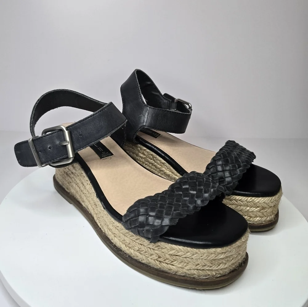 ⭐️40% Off⭐️ Steven by Steve Madden Sabble Black Espadrille Flatform Sandals